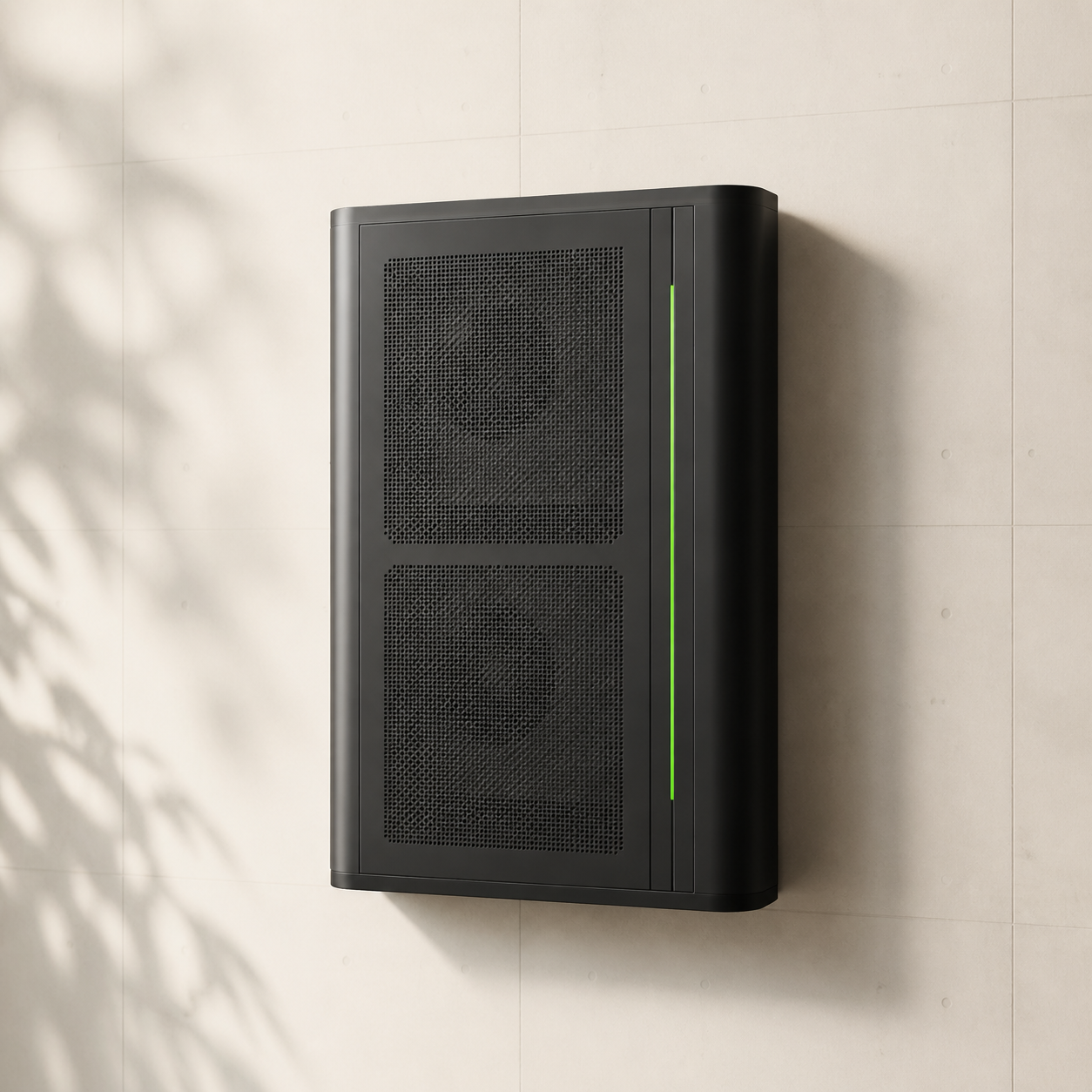 Concept render of a wall-mounted Atlas Pro AI compute system